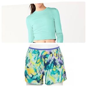 NEW 2 Piece XXL Women’s Tek Gear Running Crop Top and Shorts